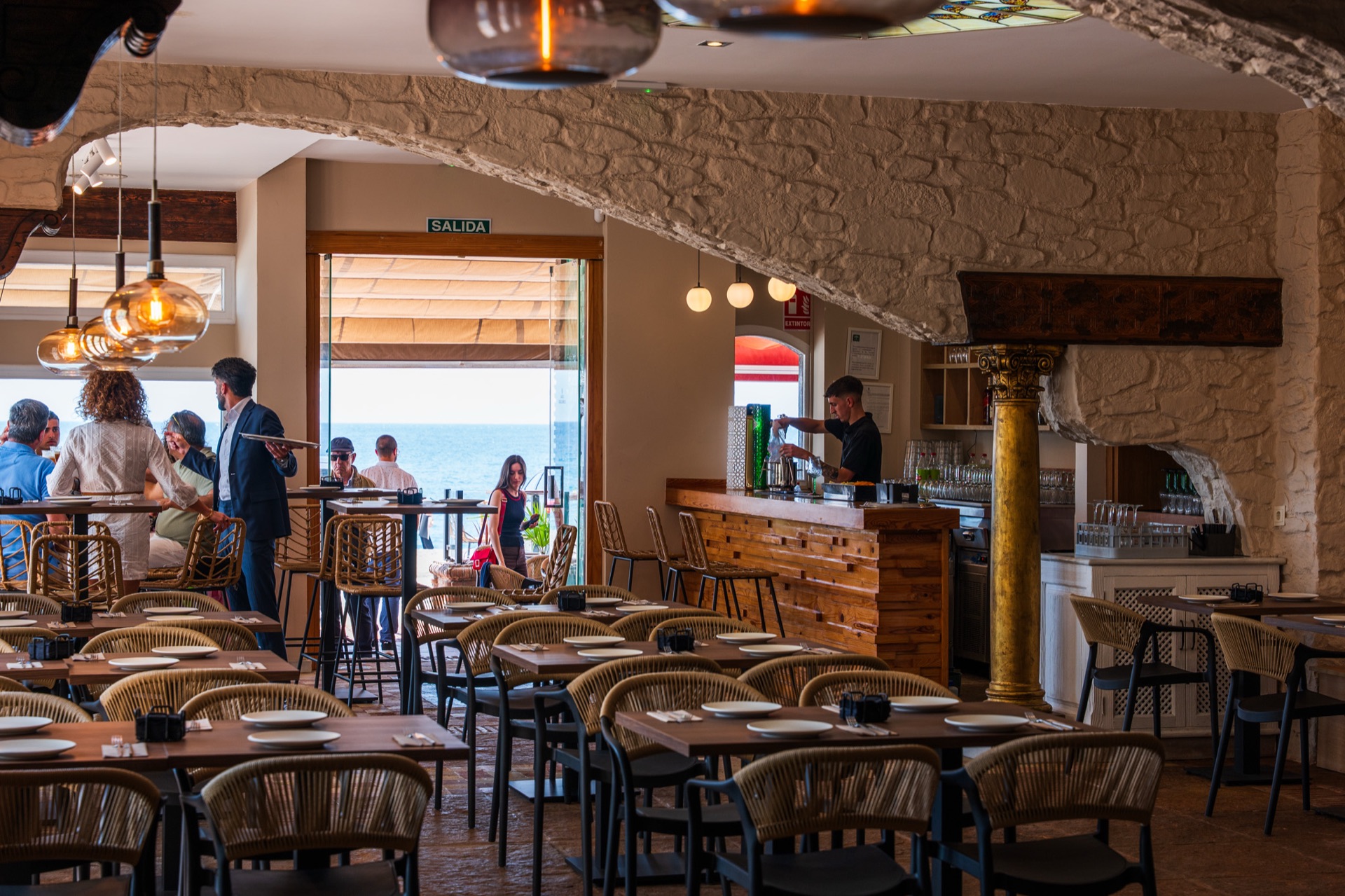 Cena privada en Acontramar con vistas al mar